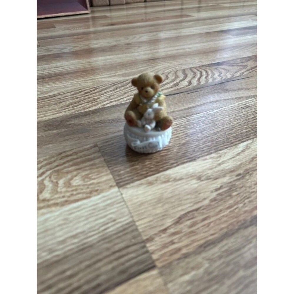 Cherished teddies, first curl trinket box